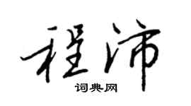 王正良程沛行書個性簽名怎么寫