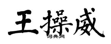 翁闓運王操威楷書個性簽名怎么寫
