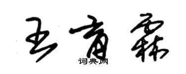 朱錫榮王育霖草書個性簽名怎么寫