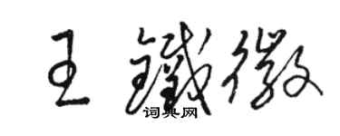 駱恆光王鐵徽草書個性簽名怎么寫