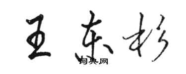 駱恆光王東杉行書個性簽名怎么寫