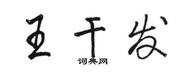 駱恆光王乾發行書個性簽名怎么寫