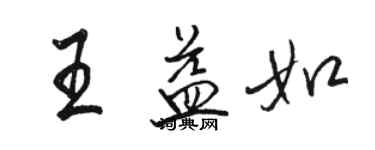 駱恆光王益如行書個性簽名怎么寫