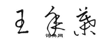 駱恆光王年葉草書個性簽名怎么寫