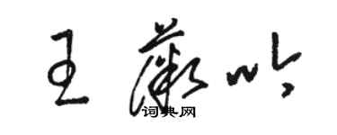 駱恆光王薇吟草書個性簽名怎么寫