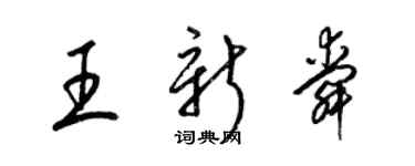 梁錦英王新舜草書個性簽名怎么寫