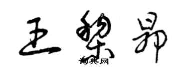 曾慶福王黎昂草書個性簽名怎么寫