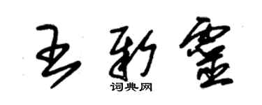 朱錫榮王新靈草書個性簽名怎么寫