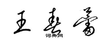 梁錦英王春蕾草書個性簽名怎么寫