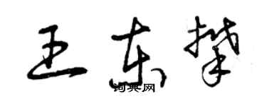 曾慶福王東攀草書個性簽名怎么寫