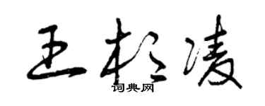 曾慶福王杉凌草書個性簽名怎么寫