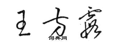 駱恆光王方霞草書個性簽名怎么寫
