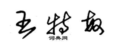 朱錫榮王特敏草書個性簽名怎么寫