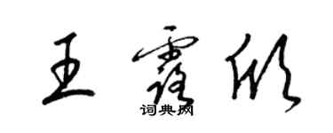 梁錦英王露欣草書個性簽名怎么寫