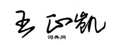 朱錫榮王正凱草書個性簽名怎么寫