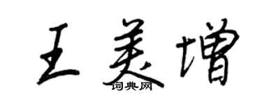 王正良王美增行書個性簽名怎么寫