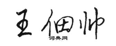 駱恆光王佃帥行書個性簽名怎么寫