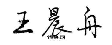 曾慶福王晨舟行書個性簽名怎么寫