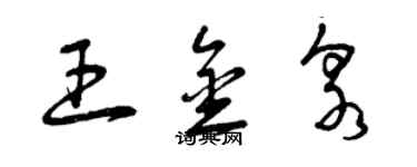 曾慶福王金泉草書個性簽名怎么寫