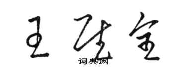 駱恆光王慰全草書個性簽名怎么寫