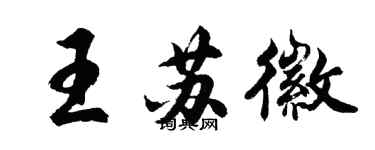 胡問遂王蘇徽行書個性簽名怎么寫