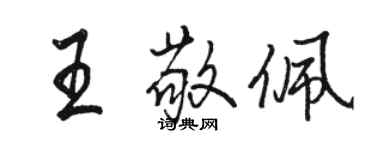 駱恆光王敬佩行書個性簽名怎么寫