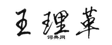駱恆光王理革行書個性簽名怎么寫