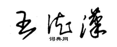 朱錫榮王德漢草書個性簽名怎么寫