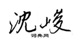 王正良沈峻行書個性簽名怎么寫
