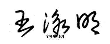 朱錫榮王泳明草書個性簽名怎么寫