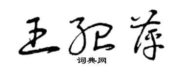 曾慶福王紀萍草書個性簽名怎么寫
