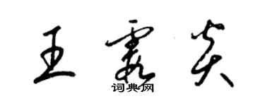 梁錦英王霞炎草書個性簽名怎么寫