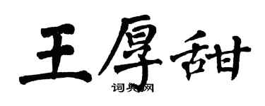 翁闓運王厚甜楷書個性簽名怎么寫