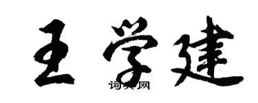 胡問遂王學建行書個性簽名怎么寫