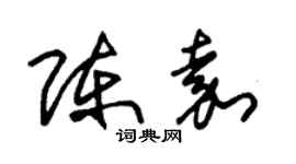 朱錫榮陳嘉草書個性簽名怎么寫