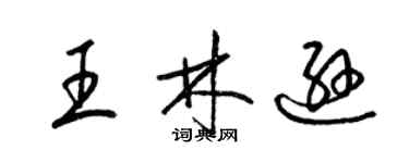 梁錦英王林遜草書個性簽名怎么寫