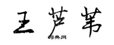 曾慶福王蘆葦行書個性簽名怎么寫