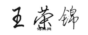 駱恆光王榮錦行書個性簽名怎么寫