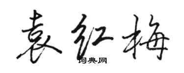 駱恆光袁紅梅行書個性簽名怎么寫