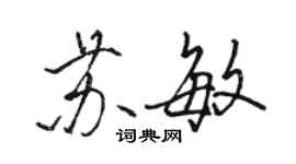 駱恆光蘇敏行書個性簽名怎么寫