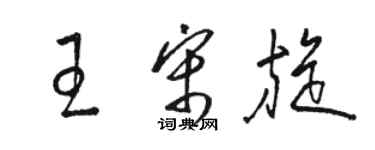 駱恆光王宋旋草書個性簽名怎么寫