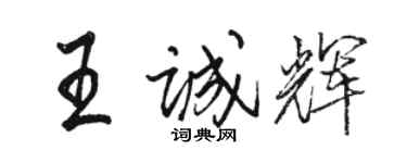 駱恆光王誠輝行書個性簽名怎么寫