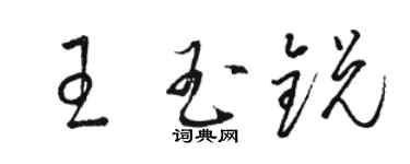 駱恆光王玉銳草書個性簽名怎么寫