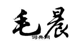 胡問遂毛晨行書個性簽名怎么寫