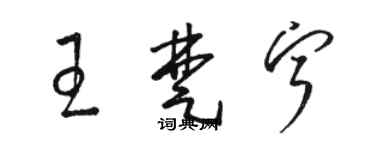 駱恆光王楚寧草書個性簽名怎么寫