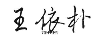 駱恆光王依朴行書個性簽名怎么寫