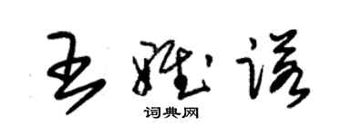 朱錫榮王雅諾草書個性簽名怎么寫