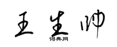 梁錦英王生帥草書個性簽名怎么寫