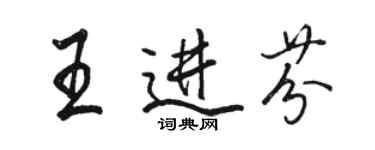 駱恆光王進芬行書個性簽名怎么寫