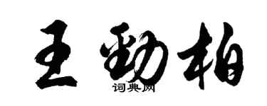胡問遂王勁柏行書個性簽名怎么寫
